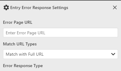 Form Error Response